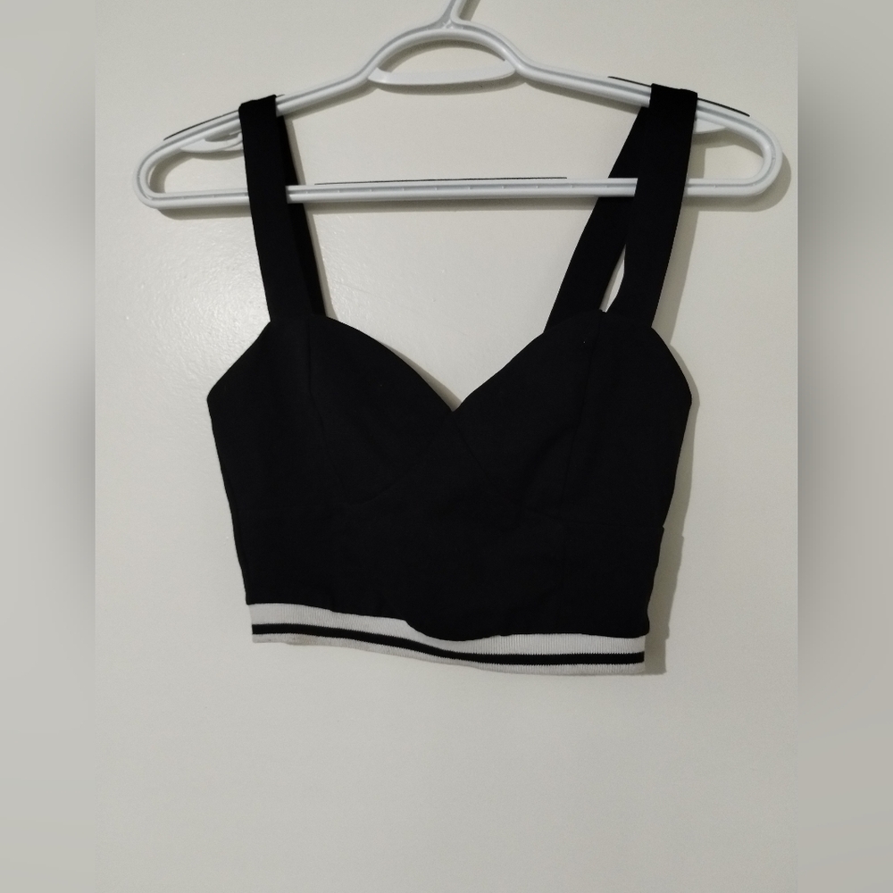Black and White Women's Crop Top